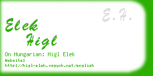 elek higl business card